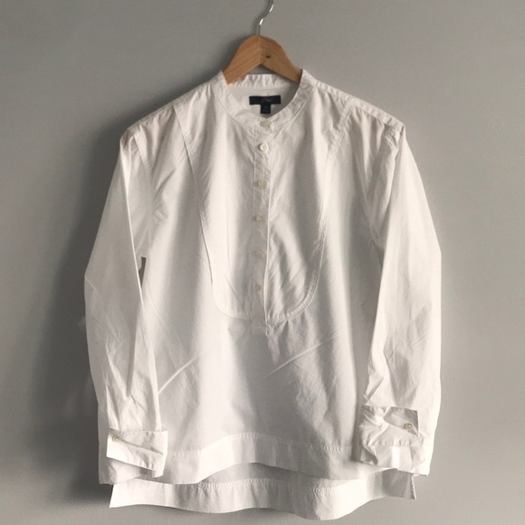 J. Crew Tops - J. Crew Cotton Tuxedo Popover Top